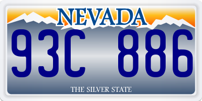 NV license plate 93C886