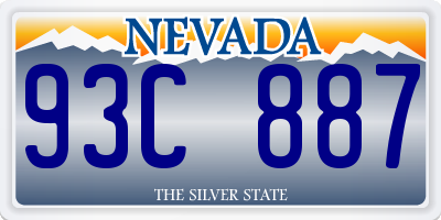 NV license plate 93C887