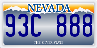 NV license plate 93C888