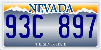 NV license plate 93C897