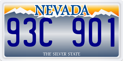 NV license plate 93C901