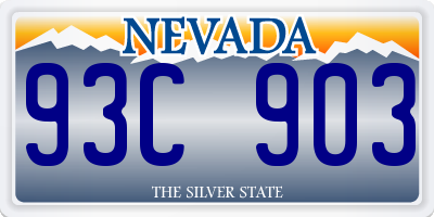 NV license plate 93C903