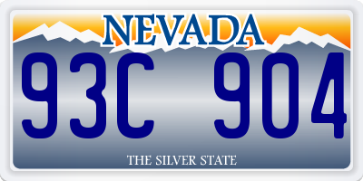 NV license plate 93C904