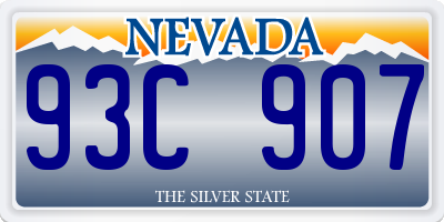 NV license plate 93C907