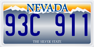 NV license plate 93C911