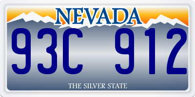 NV license plate 93C912