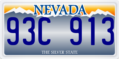 NV license plate 93C913