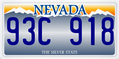 NV license plate 93C918