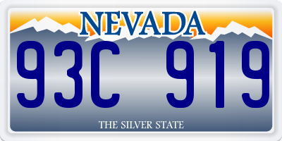 NV license plate 93C919