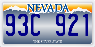 NV license plate 93C921