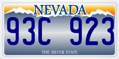 NV license plate 93C923