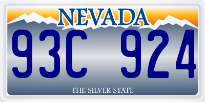 NV license plate 93C924