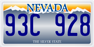 NV license plate 93C928