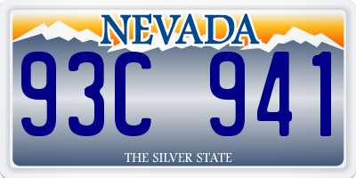 NV license plate 93C941