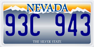 NV license plate 93C943