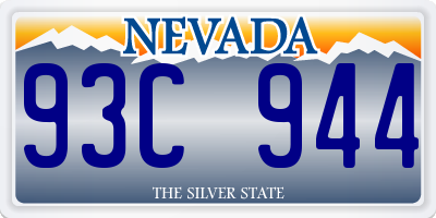 NV license plate 93C944