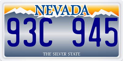 NV license plate 93C945