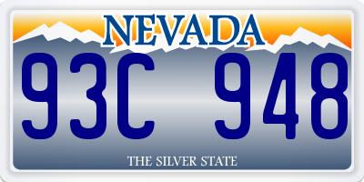 NV license plate 93C948