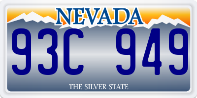 NV license plate 93C949