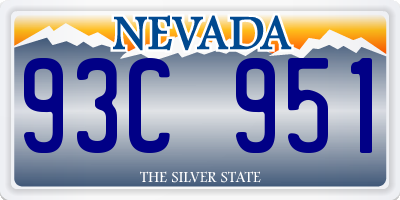 NV license plate 93C951