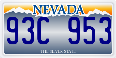 NV license plate 93C953