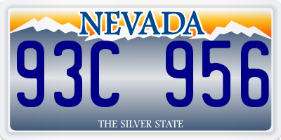 NV license plate 93C956