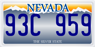 NV license plate 93C959