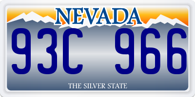 NV license plate 93C966