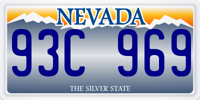 NV license plate 93C969