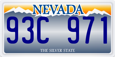 NV license plate 93C971