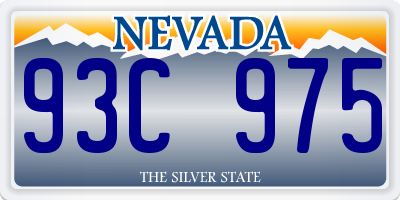 NV license plate 93C975