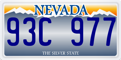 NV license plate 93C977