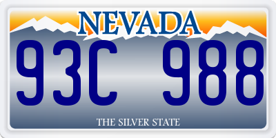 NV license plate 93C988