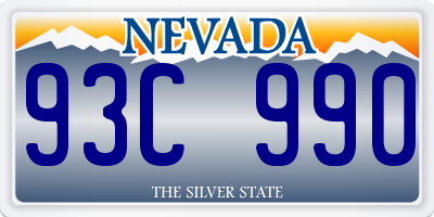 NV license plate 93C990