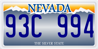 NV license plate 93C994