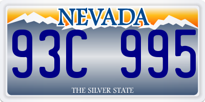 NV license plate 93C995