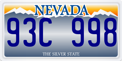 NV license plate 93C998