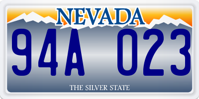 NV license plate 94A023