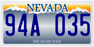 NV license plate 94A035