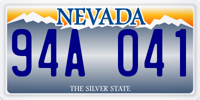 NV license plate 94A041