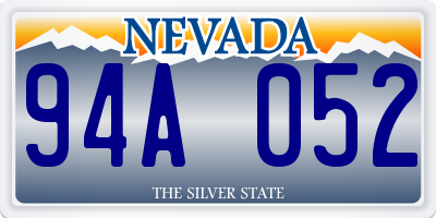 NV license plate 94A052