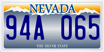 NV license plate 94A065