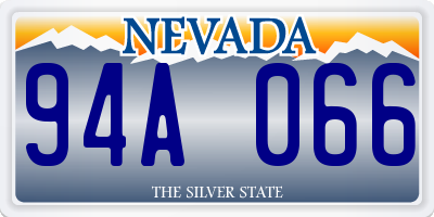 NV license plate 94A066