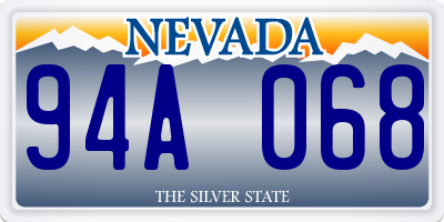 NV license plate 94A068