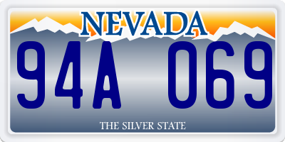 NV license plate 94A069