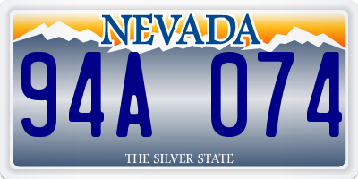 NV license plate 94A074