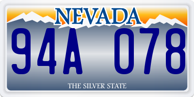 NV license plate 94A078