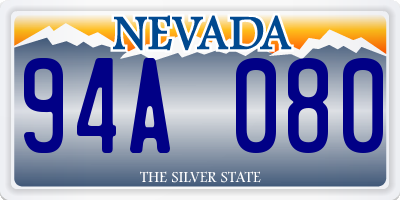 NV license plate 94A080