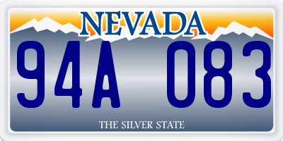 NV license plate 94A083