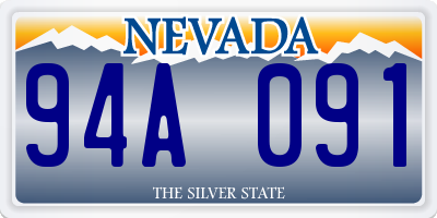 NV license plate 94A091